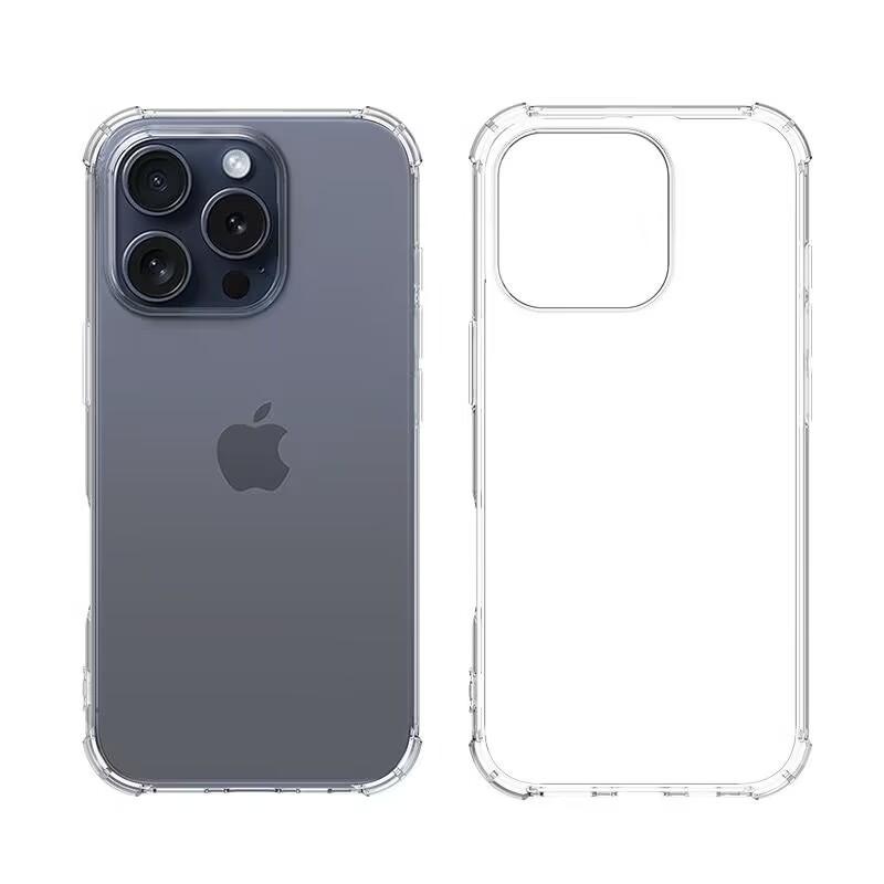 

Ударопрочный Мягкий Чехол Для iPhone 17 Air 16E 16 15 14 PLUS 13 12 11 17 Pro Max MINI XR X XSMAX 5 SE 7 8 6 PLUS Прозрачная Задняя Крышка Silicon&iPhone 5