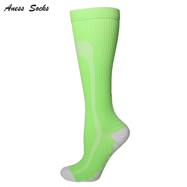 Women's Beautiful Compression Sports Socks for Yoga, Marathon, and Running - Elastic Calf-High Design
