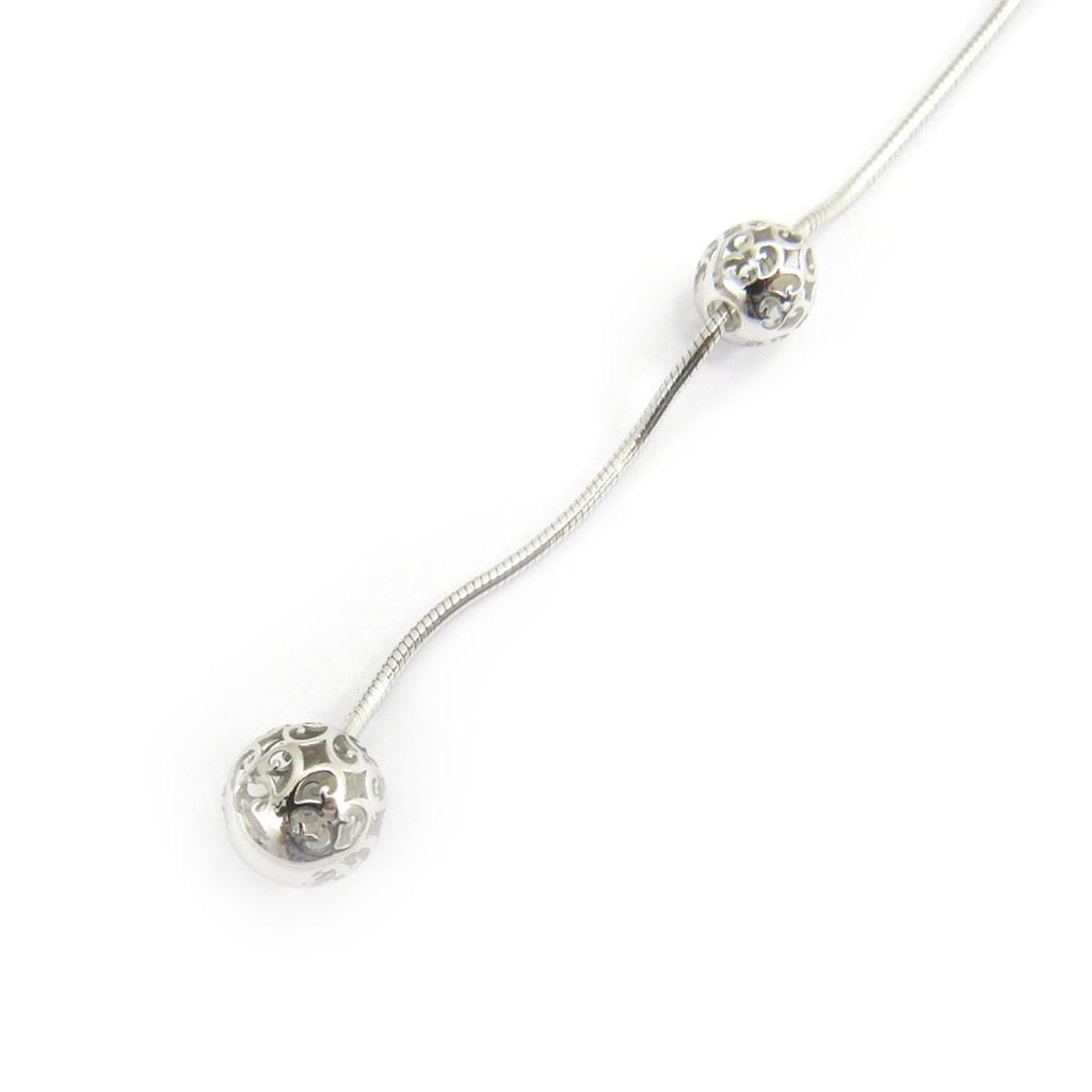 Les Trésors De Lily [L6308] - Silberkette 'Choreographie' versilbert (rhodiniert) - 98x9 mm