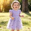 Ärmel Geburtstagsparty Kleid für Kleinkinder Kleine Mädchen