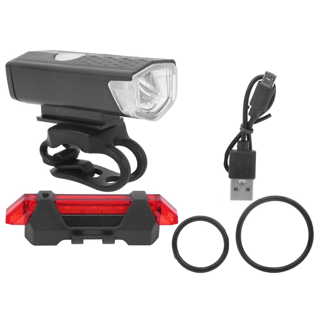 Bicycle Front and Rear Lights USB Rechargeable Super Bright Bike Headlight and Taillight