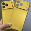 Luxury Gold Color Retro Magnetic Case For iPhone 17 16 15 14 13 Pro Max For Magsafe Wireless Charge Glossy Large Window Cover