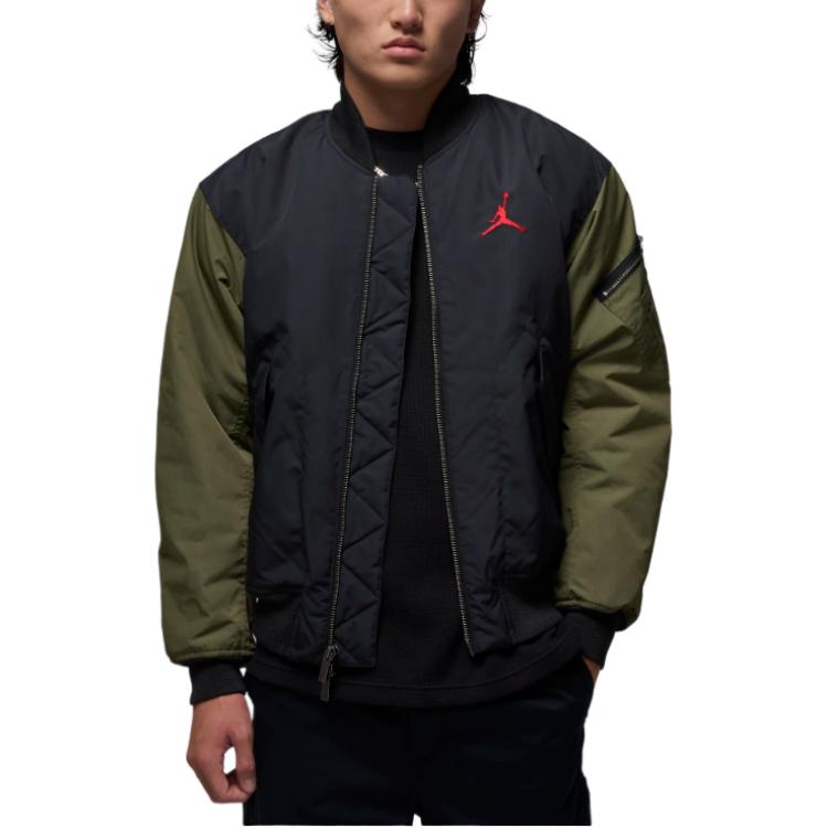 Air Jordan Renegade Jacket Off Black/Medium Olive Men Tops HQ2664-045
