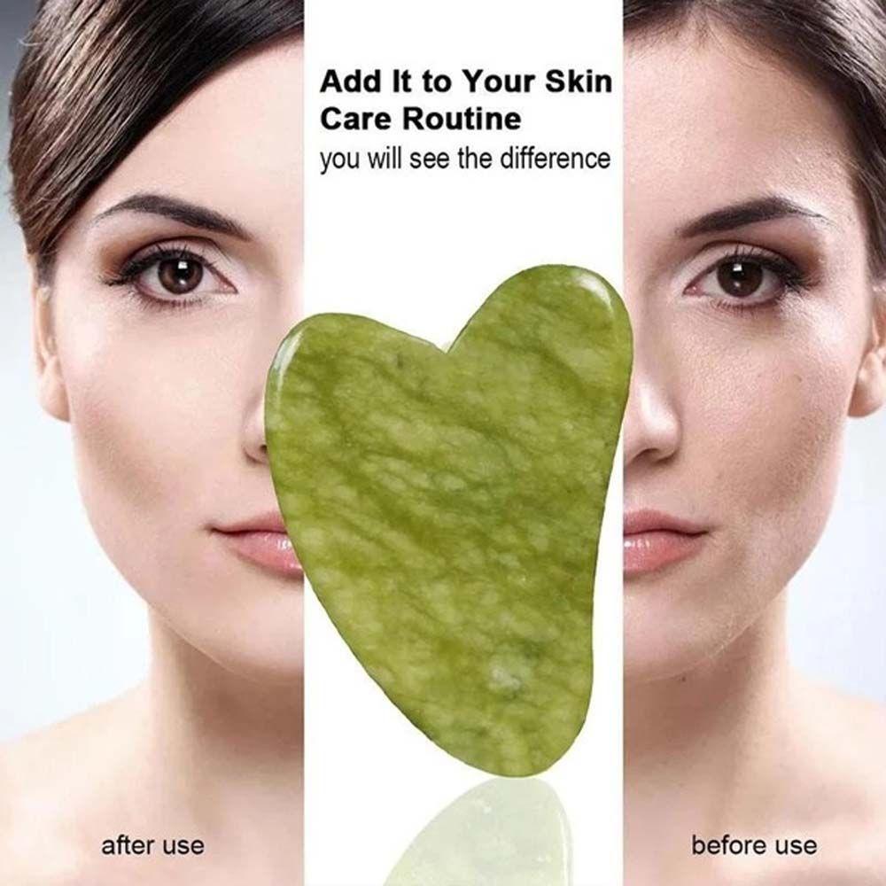 Tools Face Thin Natural  stone Gouache Scraper Scrapping Plate Facial Massager Gua Sha Board