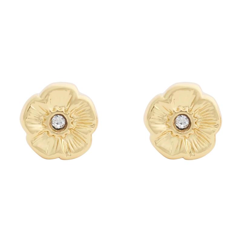 COACH Simple and versatile design brass earrings for women gold