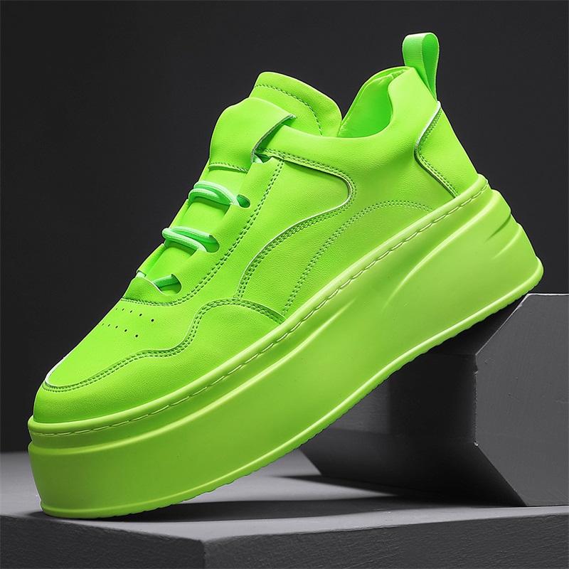 

Однотонные осенние повседневные туфли для мужчин, удобные нескользящие кроссовки, мужская мода для отдыха на природе, молодежная обувь для мужчин 39 зелёный