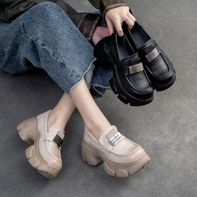 Mary Jane Loafers Small Man Grows Tall One Pedal Single Shoes Fashion Women'S Shoes