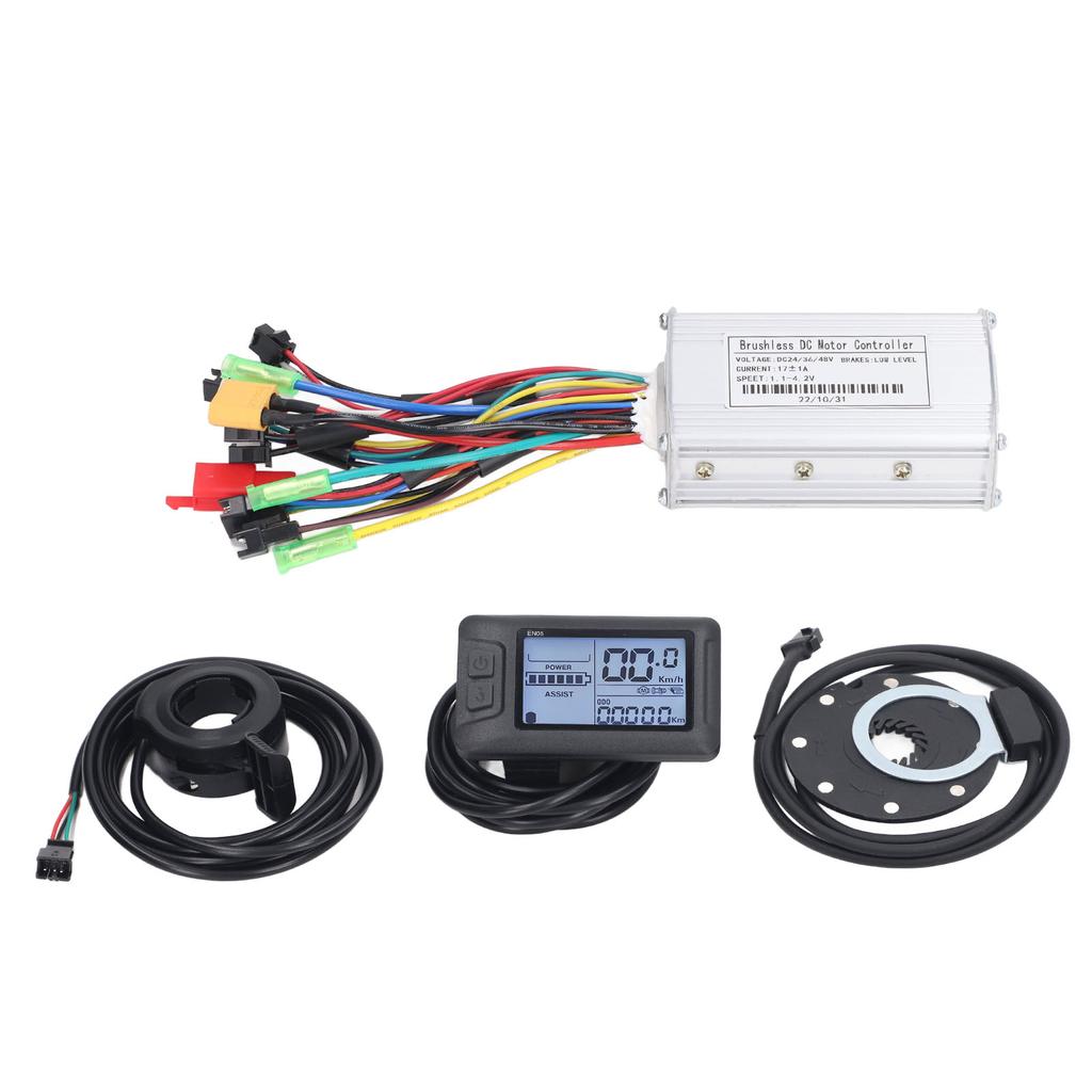 E-Bike Umbausatz 250W 350W 17A Sinuswelle 3 Modi Bürstenloser Motorcontroller Display PAS Daumengas Set