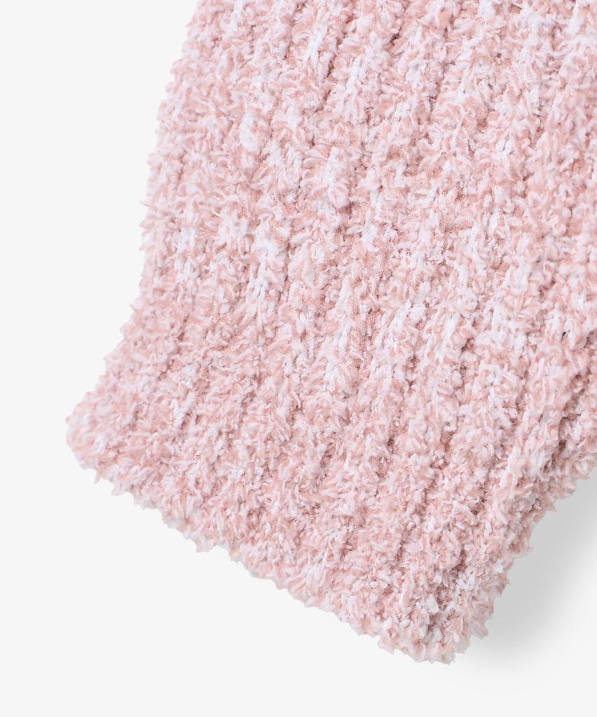 Yujen Eug Raglan Boucle Hoodie Knit_Pink
