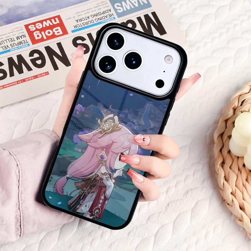 Genshin Yae Miko Phone Case For IPhone 17 16e 15 14 13 12 11 Pro Max Air Mini Soft Protective Cover