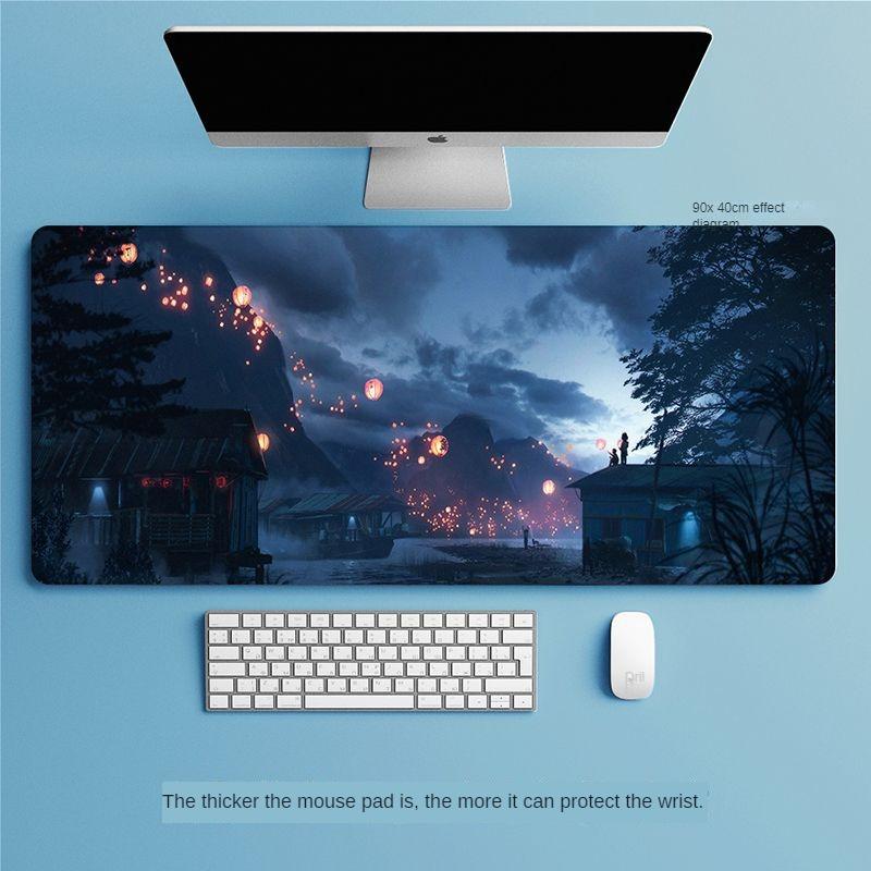 Mauspad, übergroß, Büro-Tastenkombination, integriertes Schloss, verdickt, individuell, gut aussehend, für Studenten, Computer, E-Sport, Tischmatte