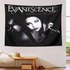 1 buc. Tapiserie de perete cu trupa rock Evanescence pentru dormitor, living, articole cool pentru cameră, dimensiune mare, print 2D poliester, articole pentru dormitor,
