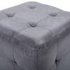 Vidaxl Stoliki Nocne, 2 Szt., Szare, 30X30X30 Cm, Sztuczny Zamsz