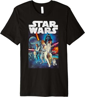 Star Wars Vintage Cast Poster Premium T-Shirt