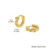 Elegant Colorful Cubic Zircon Women's Small Hoop Huggies Earring, All-match Hand French Style Jewelry