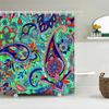 3D Indian Bohemia Print Shower Curtain With Hooks Nordic Style Bohemian Style Mandala Waterproof Fabric Home Bathroom Curtains