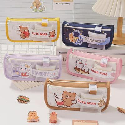 Bären-Federmäppchen mit großem Fassungsvermögen und zwei Schichten – süße, individuell anpassbare Schreibwarentasche für Studenten