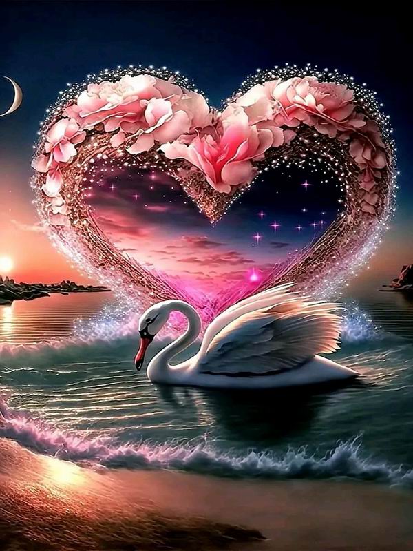 Love Swan Lake Diamond Painting New Arrivals Animals Flower Diy Full Square Round Drill Rhinestone Embroidery Rose Mosaic Cross Stitch Kits Wall Decor