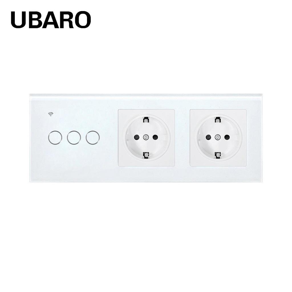 European Standard Type 228 Smart Switch Socket with Tempered Glass Panel, Alexa Voice Control, and Doodle App Compatibility