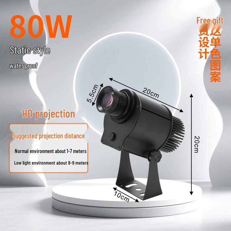 Waterproof Outdoor Logo & Text Projector Light for Shop Facades & Walls