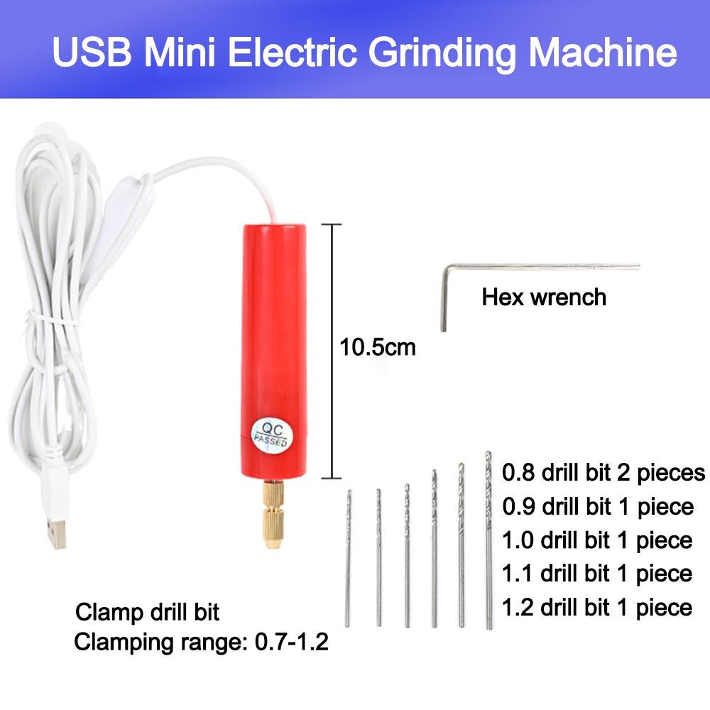 

Ручная USB Электродрель Портативная Ручка для Гравировки Ювелирных Изделий Для Изготовления Ювелирных Изделий из Эпоксидной Смолы Red-8Pcs/Set