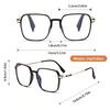 3pcs of oversized reading glasses set suitable for men and women featuring a large blue light blocking design