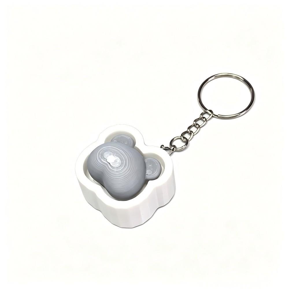 Slow Resbound Finger Button Clicker Soft Squeeze Toy Keychain Fidget Keychain  Holiday Gifts