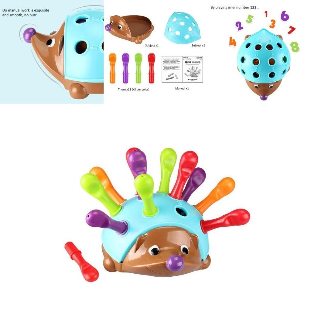 Early Education Baby Toy Little Hedgehog Plug-in Toy For Fine Motor Skills And Color Recognition