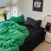 Ins Style Bedding Set Fashion Solid Color Washable Duvet Cover Without Comfortable Pillowcases Sheet for Student Soft Home Texti