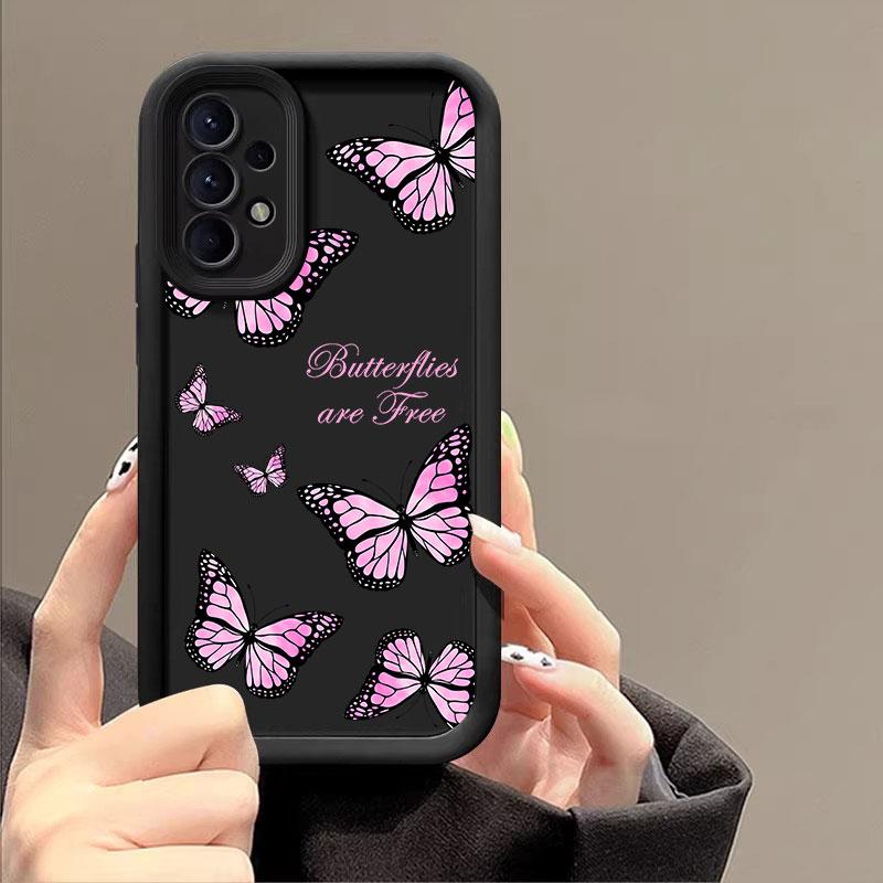 Butterfly Glitter Butterflies Case For Samsung Galaxy A55 A35 5G A13 A54 A53 A52 A34 A33 A32 A14 A23 A24 A12 A51 A71 Phone Cover
