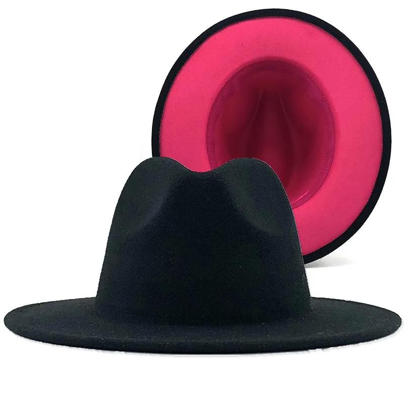 2025 Wool Felt Fedora Hat Wide Brim Jazz Party Hat for Women Men Autumn Winter Fashion