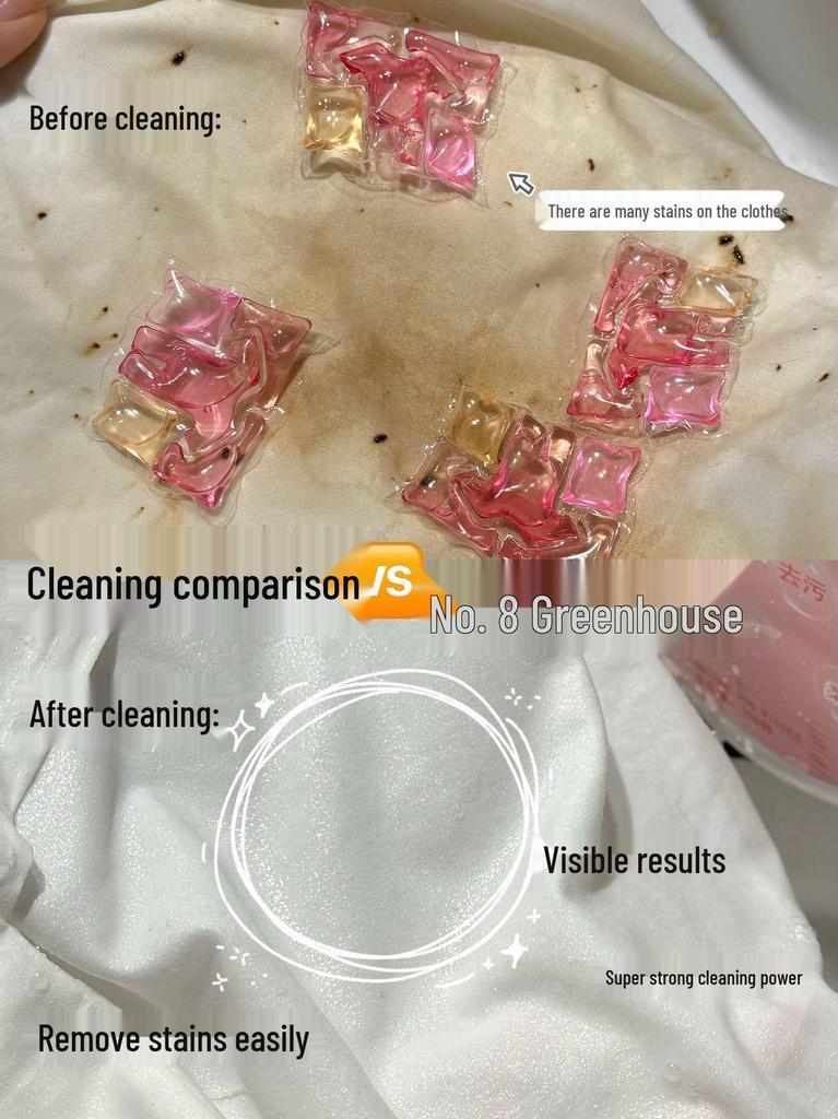 Ebony Rose Scented Multi-Chamber Laundry Pods: Stain Removal & Long-Lasting Fragrance All-in-One Detergent