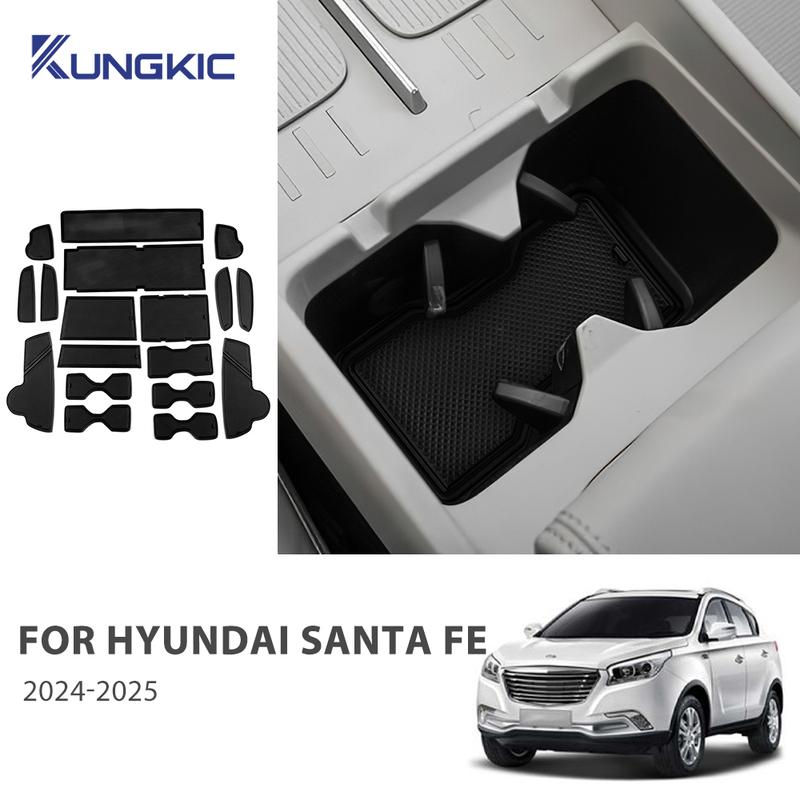 Door Groove Mat For Hyundai Santa Fe 2024 2025 Car Anti-slip Mat Rubber Gate Slot Pads Auto Hyundai Santa Fe Accessories 2024