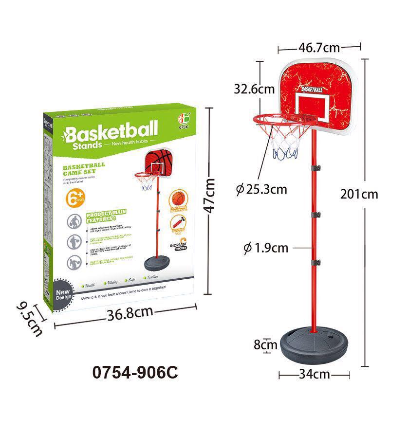 Adjustable Indoor Basketball Hoop with 6 Balls for Kids Ages 3-9