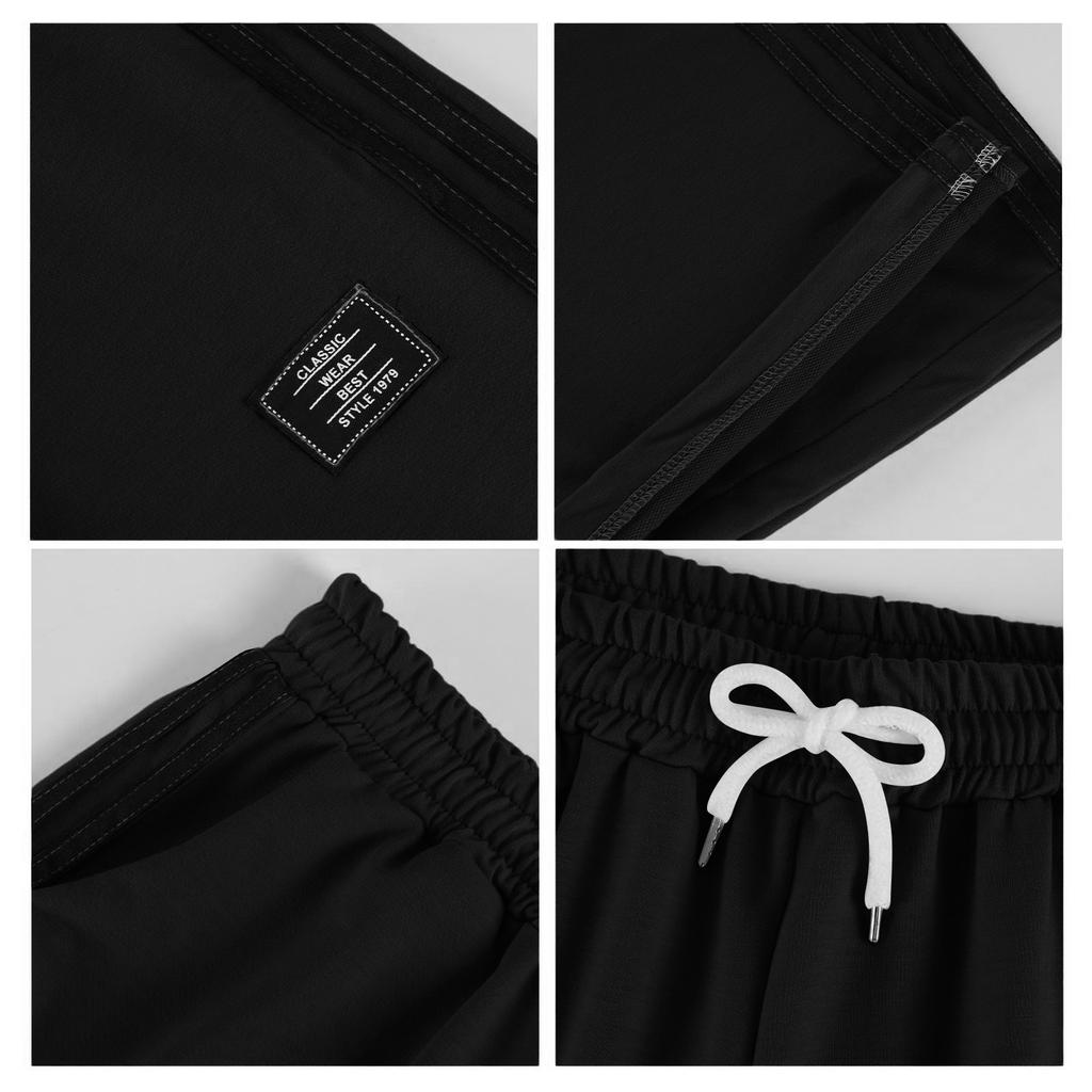 Pantaloni della tuta larghi da uomo con coulisse in vita e laterali per lo sport e il tempo libero