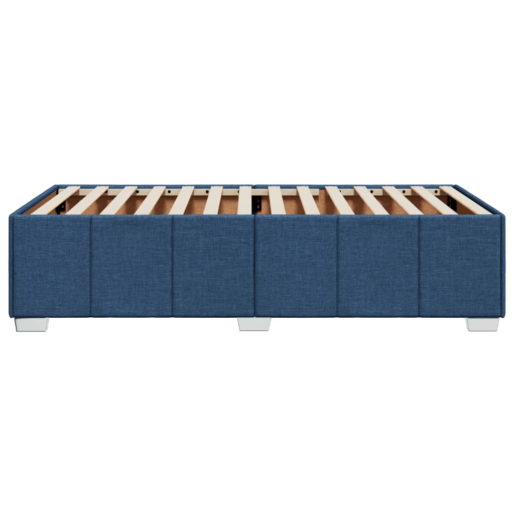 Bed Frame without Mattress Blue 90x200 cm Fabric