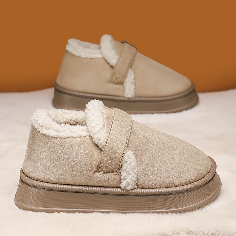 Winter Outdoor Anti Slip Snow Boots Winter 2025 New Couple Thick Bottom Warm Bag Cotton Slippers Women's Shoes Fashion Men Shoes