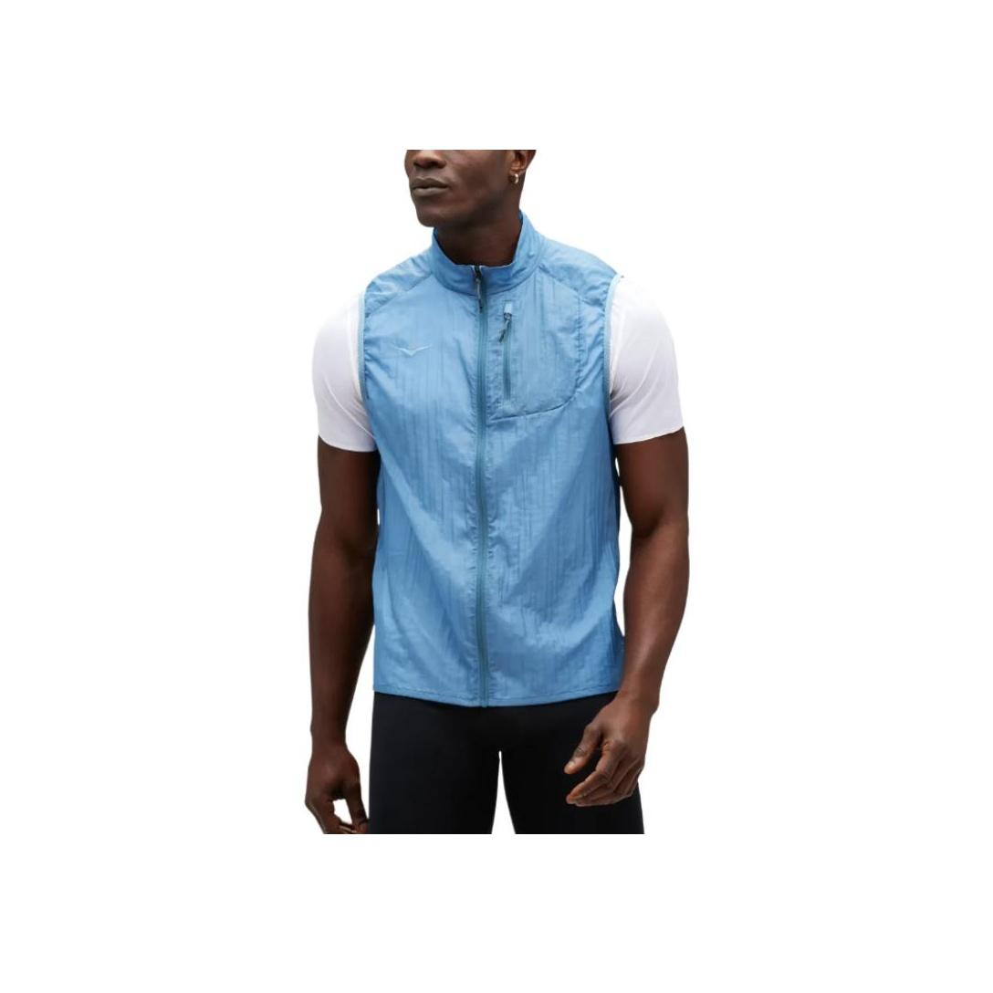 Hoka One One Skyflow Breathable Sweat-Wicking Waterproof Vest Men Vests Shadow 1151075 S