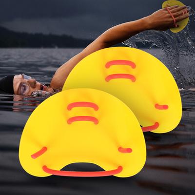 Aletas de natación para niños, aletas de silicona ajustables para natación, buceo, paletas de mano auxiliares para entrenamiento en piscina, accesorios
