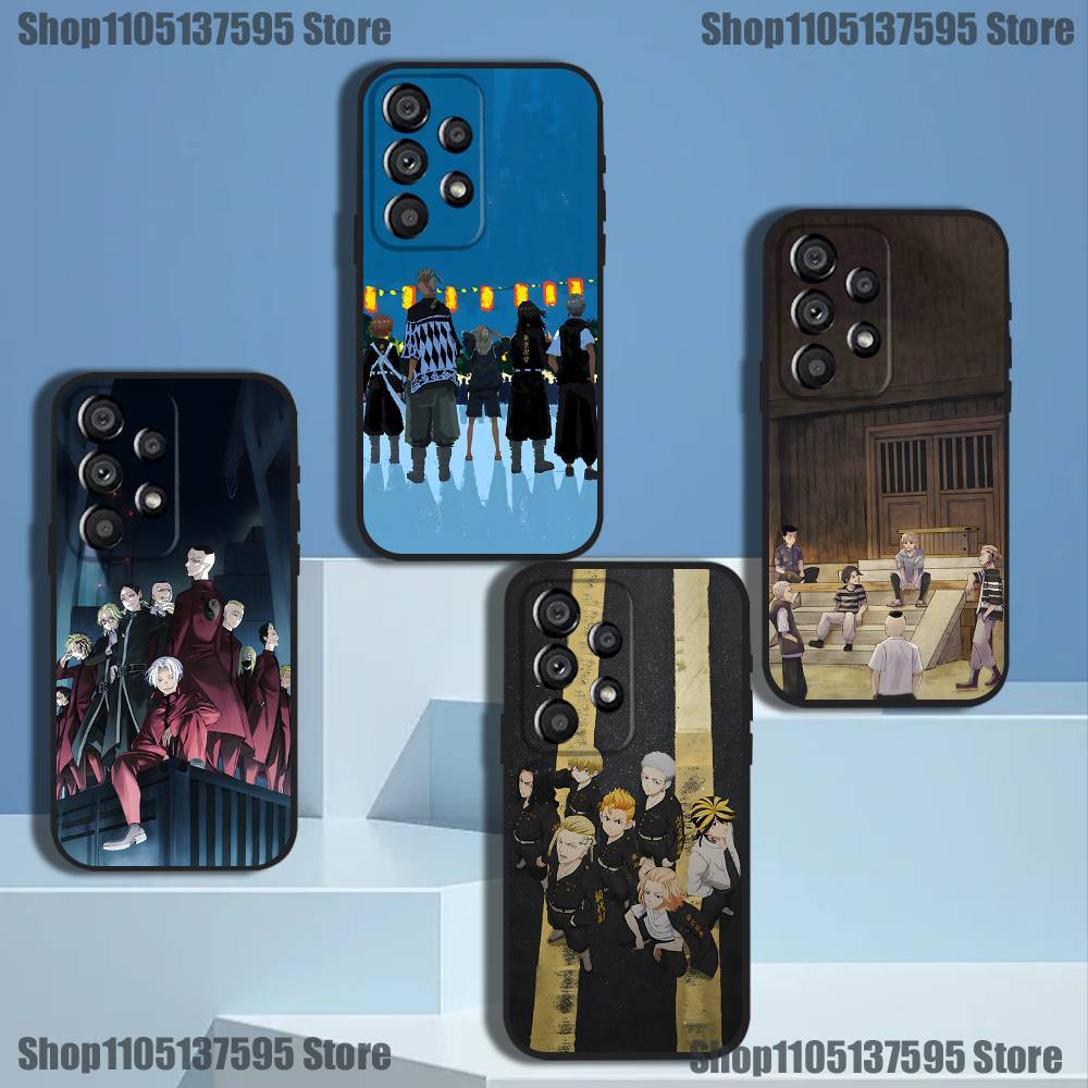 Tokyo Revengers Cool Phone Case For Samsung Galaxy A73,31,32,72,41,53,52,71,22,5G,Note,J7,8,9 Soft Black Cover