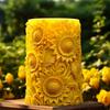 Silicone Molds Flower Cylinder Candle Molds Epoxy Resin Molds Castings Molds Carving Pattern Wave Plasters Molds