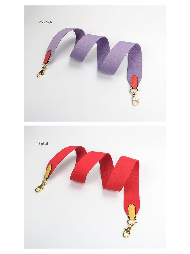 Evelyne Cotton Canvas & Cowhide Leather Crossbody Bag Strap