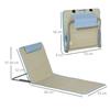 Set mit 2 Strandmatten, verstellbar, faltbar, 124L x 53B x 37-50H cm, Beige