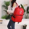 Kids Schoolbag Wide Padded Shoulder Straps Waterproof Scratch-resistant Large Capacity Letter Print Solid Color Backpack