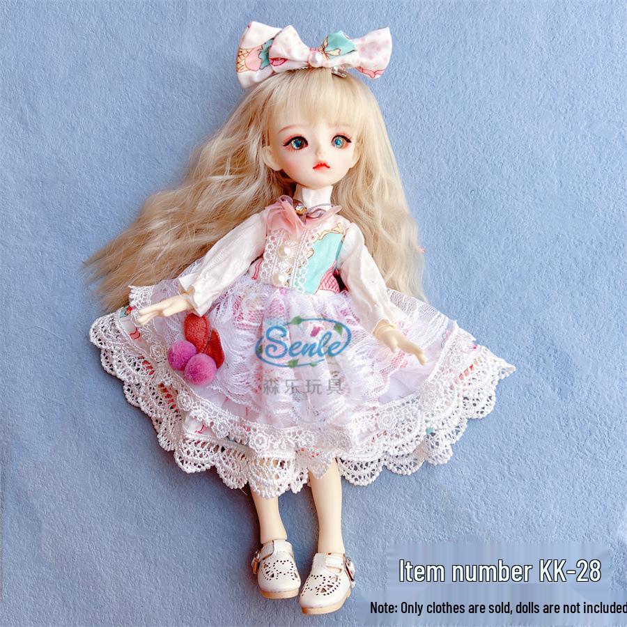 6-Punkt BJD Puppe 30cm Lolita Mädchen Kleiderset - Perfektes Geschenk