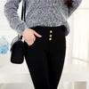 Korean Style Women's Plus Size Slimming Four-Pocket Spring and Autumn Skinny Pants