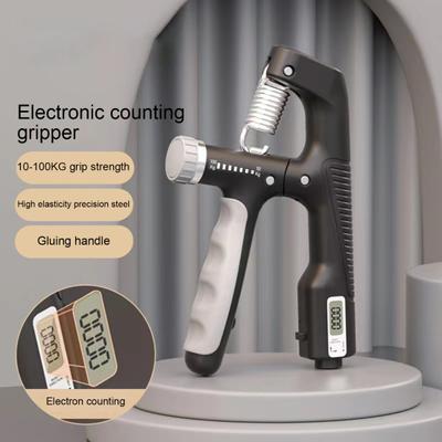 Handgriff-Stärker, elektronische Digitalanzeige, zählbar, 10–100 kg, einstellbarer Widerstand, Armmuskeltraining, robuster Handmuskelentwickler