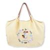 Mofusand Embroidered Eco Squirrel Cat Botanical Design Bag, Beige,