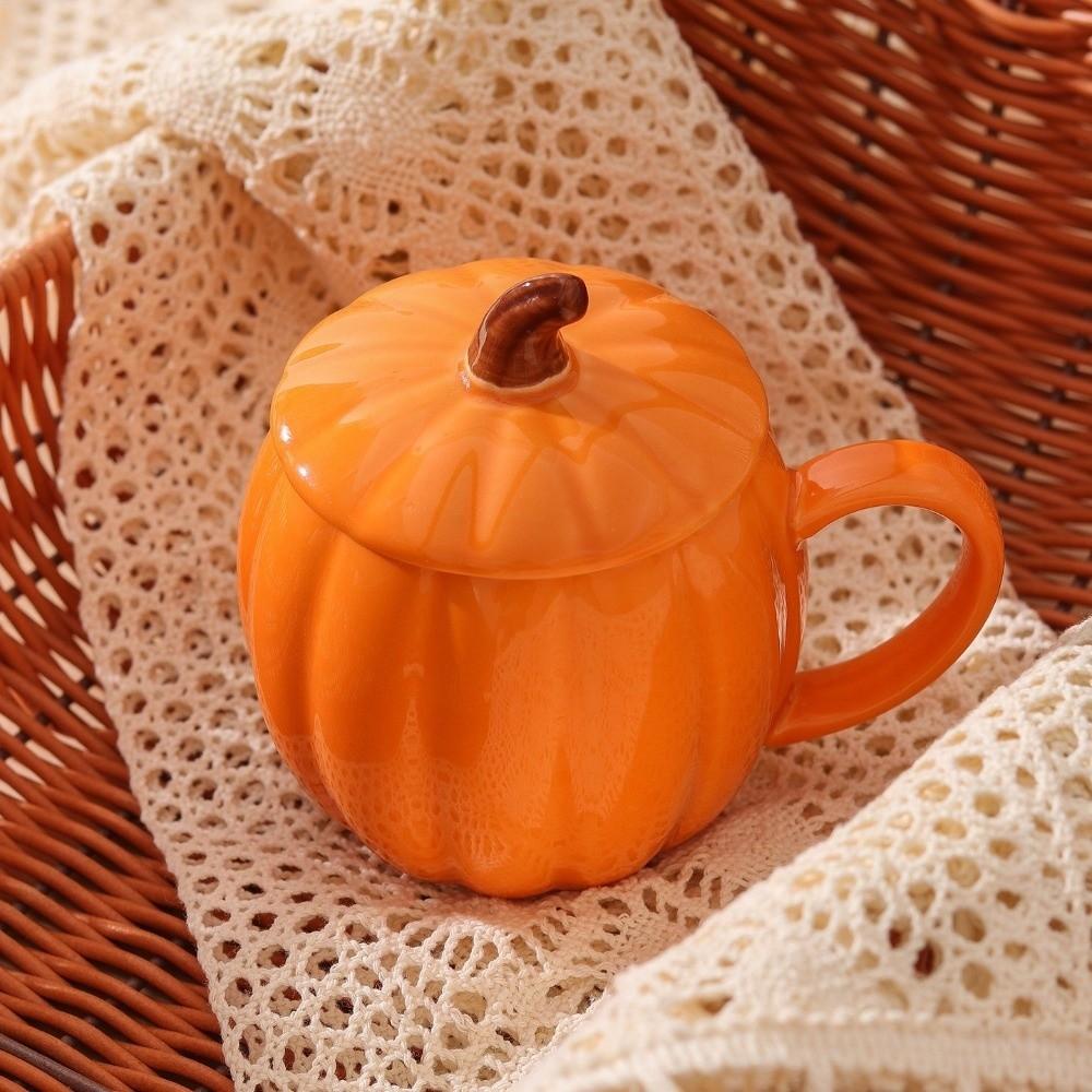 Kubek dyniowy na Halloween 320 ml Pyłoszczelny Kubek na napoje Uroczy Ceramiczny Kubek do herbaty Kawiarnia