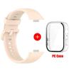 Case+Silicone Band For Huawei Watch Fit 3 Strap sport bracelet Tempered Glass cover Protector for Huawei Fit3 correa Accessories